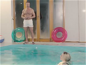RELAXXXED - huge-titted british honey likes warm pool intercourse
